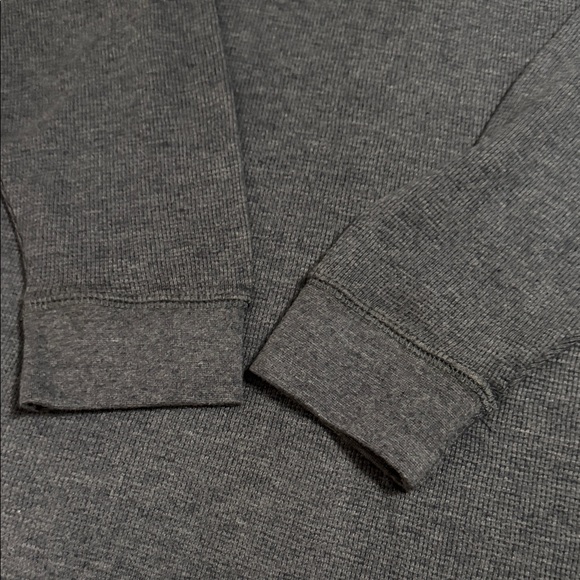 Men's Navy Long Sleeve Henley Shirt - Picture 5 of 6